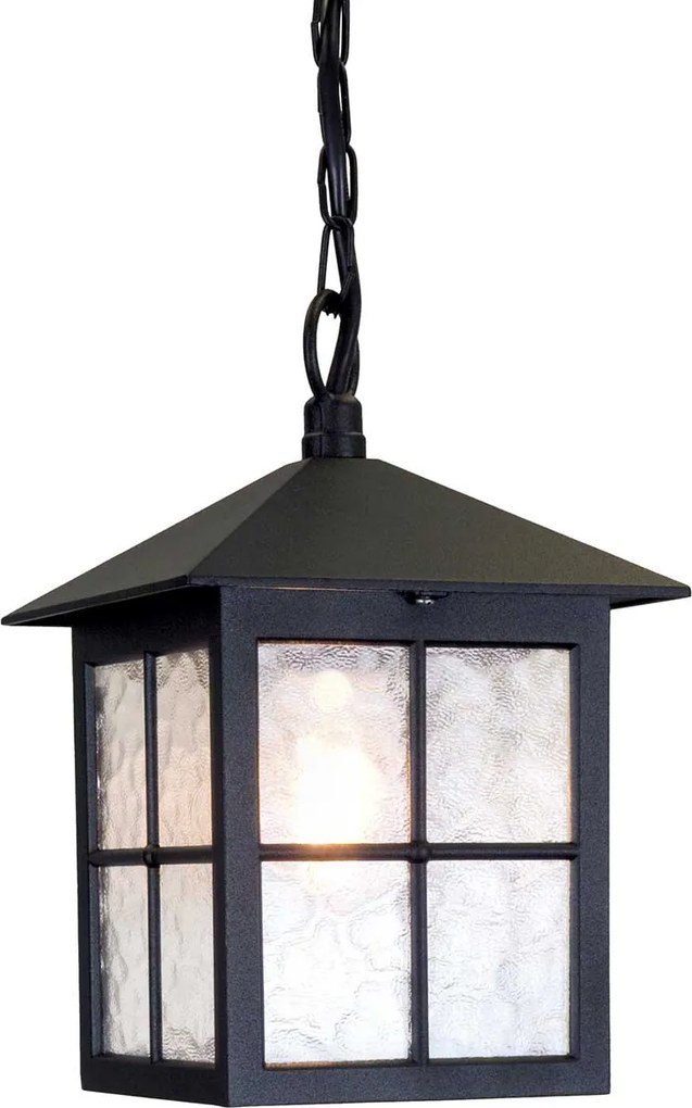 Elstead klasszikus kültéri függeszték winchester fekete átlátszó IP43 elsbl18b-black