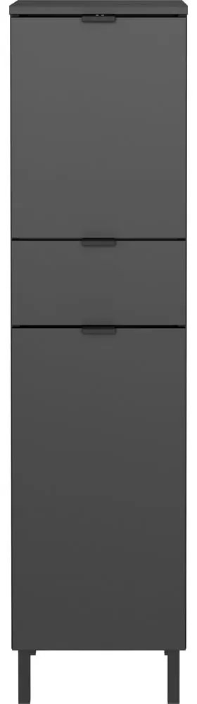 Antracitszürke magas-keskeny fürdőszoba szekrény 30x120 cm Arcena – Germania