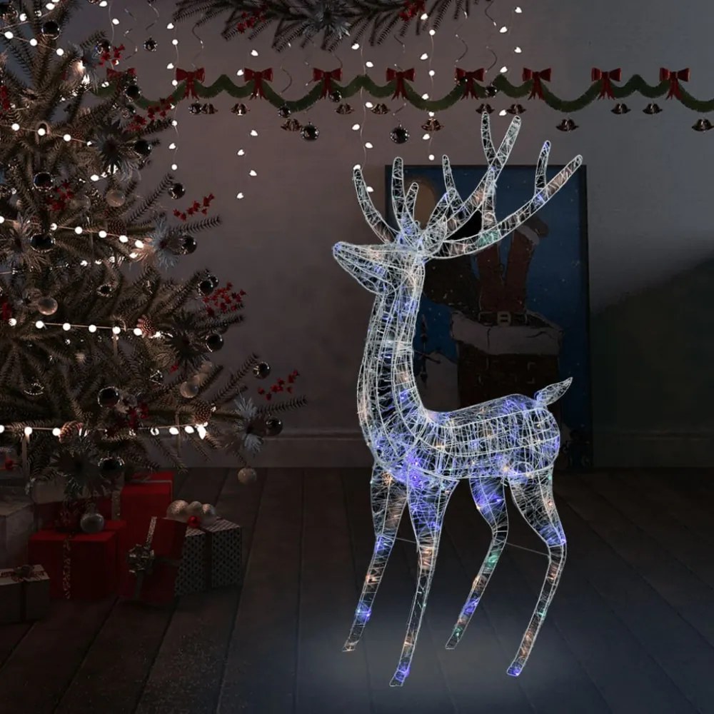 XXL színes akril karácsonyi rénszarvas 250 LED-del 180 cm