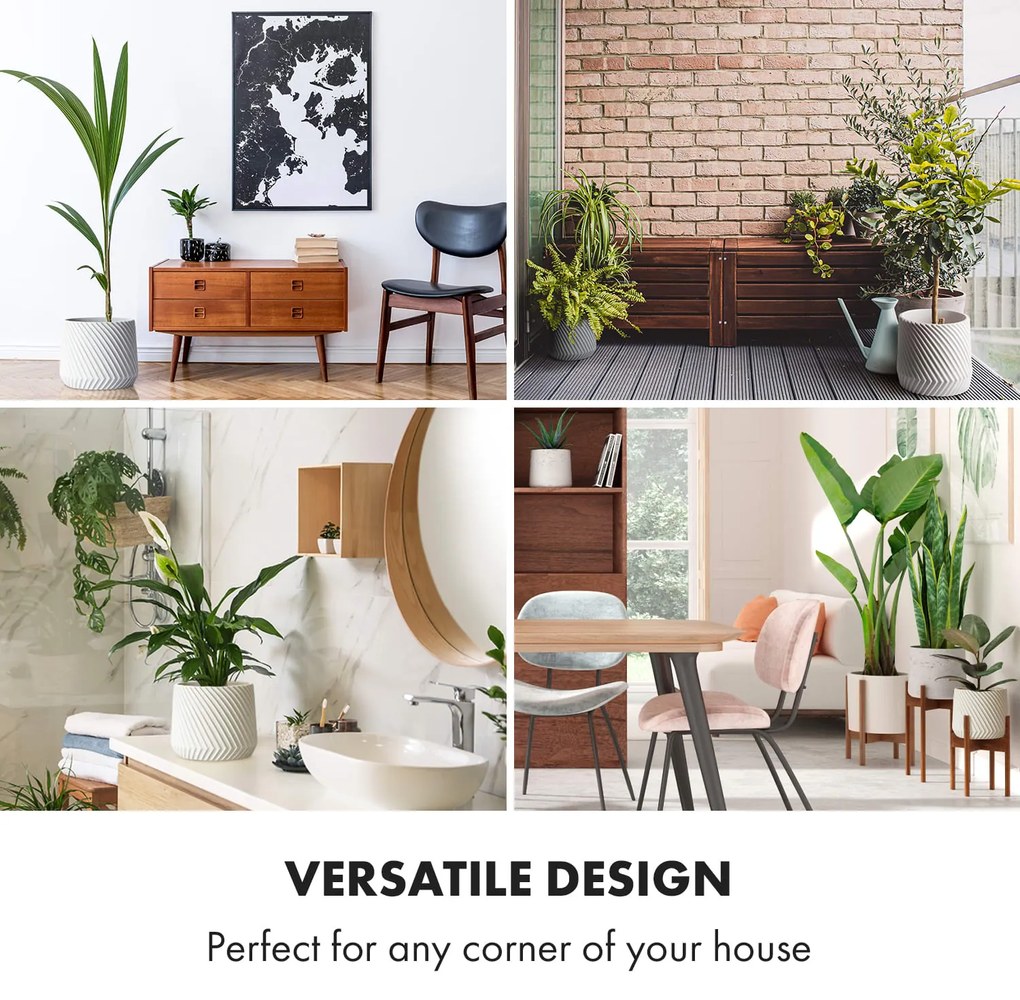 Fox & Fern Heusden, virágcserép, Polystone, növények számára alkalmas, kézzel készített