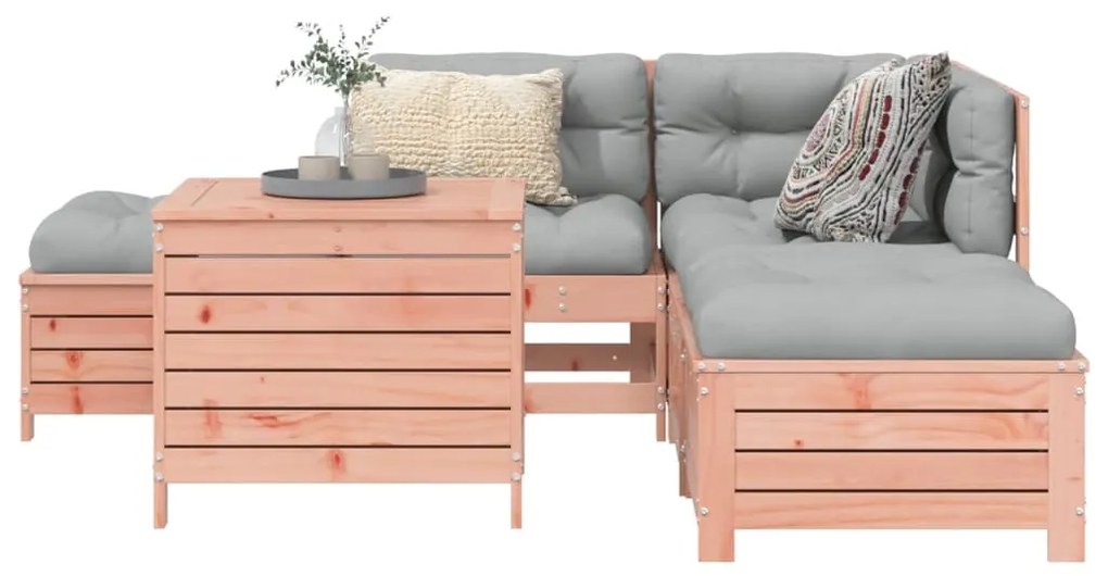 vidaXL 6 részes tömör duglászfenyő kerti kanapészett