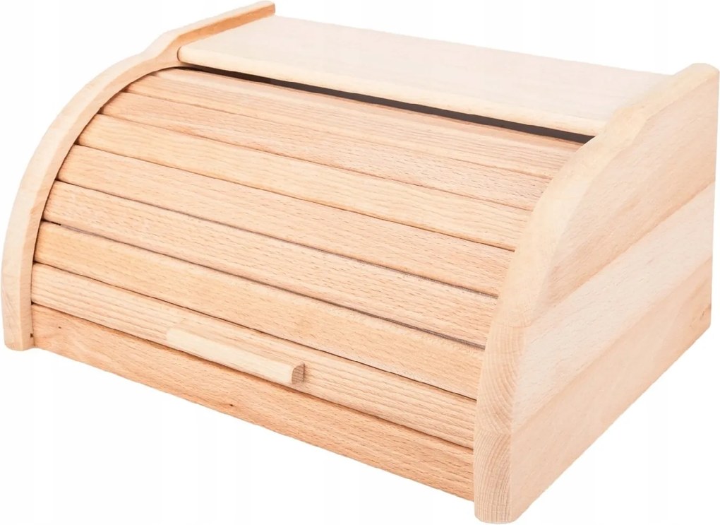 Fa kenyértartó tartály kicsi natúr bükk 33x24x14cm
