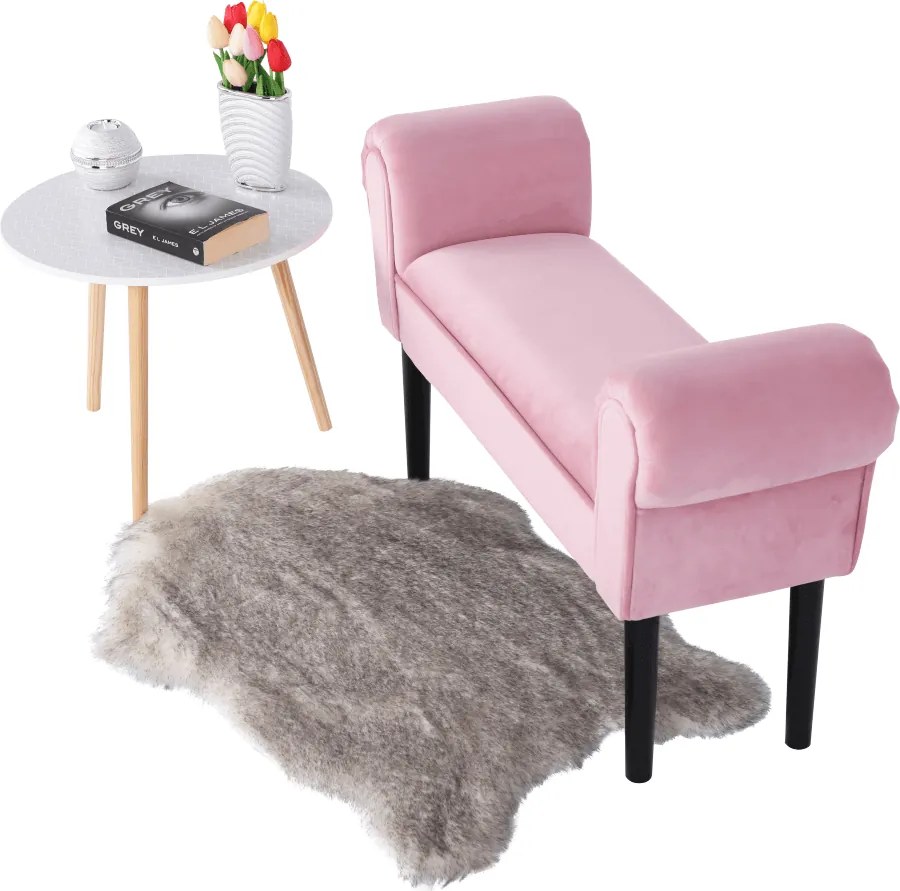 Lóca, Velvet szövet, vén rózsaszín/fekete, BURDA