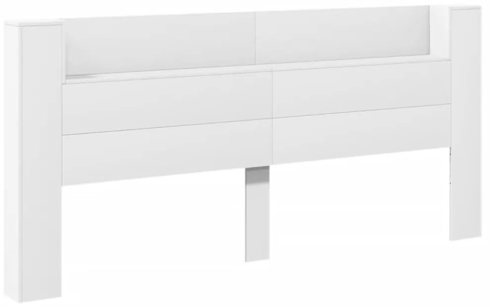 fehér áthidalószekrény LED-világítással 220 x 16,5 x 103,5 cm