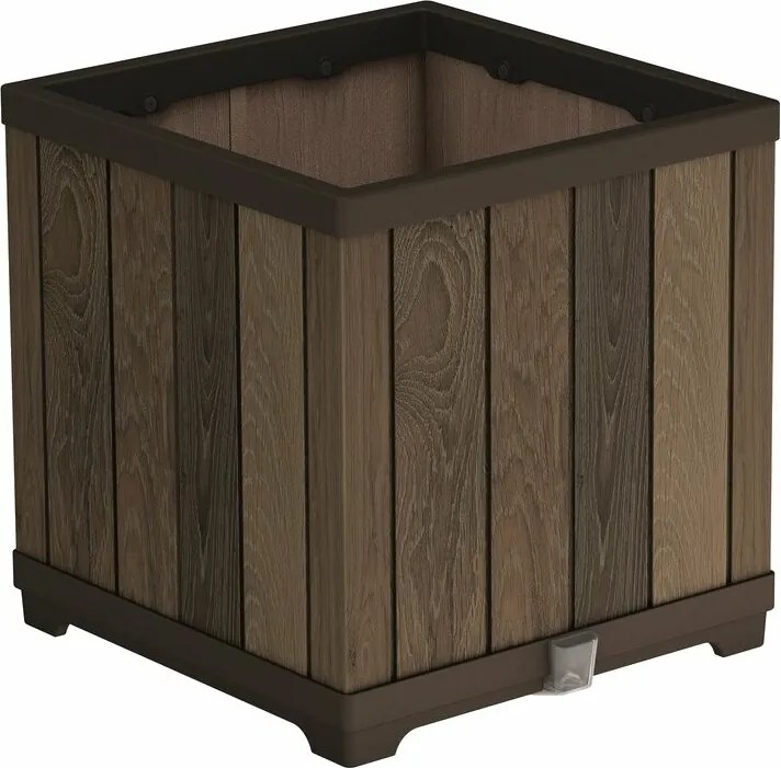 Keter Deco Square virágcserép 45,5 x 45,5 x 45,5 cm, barna