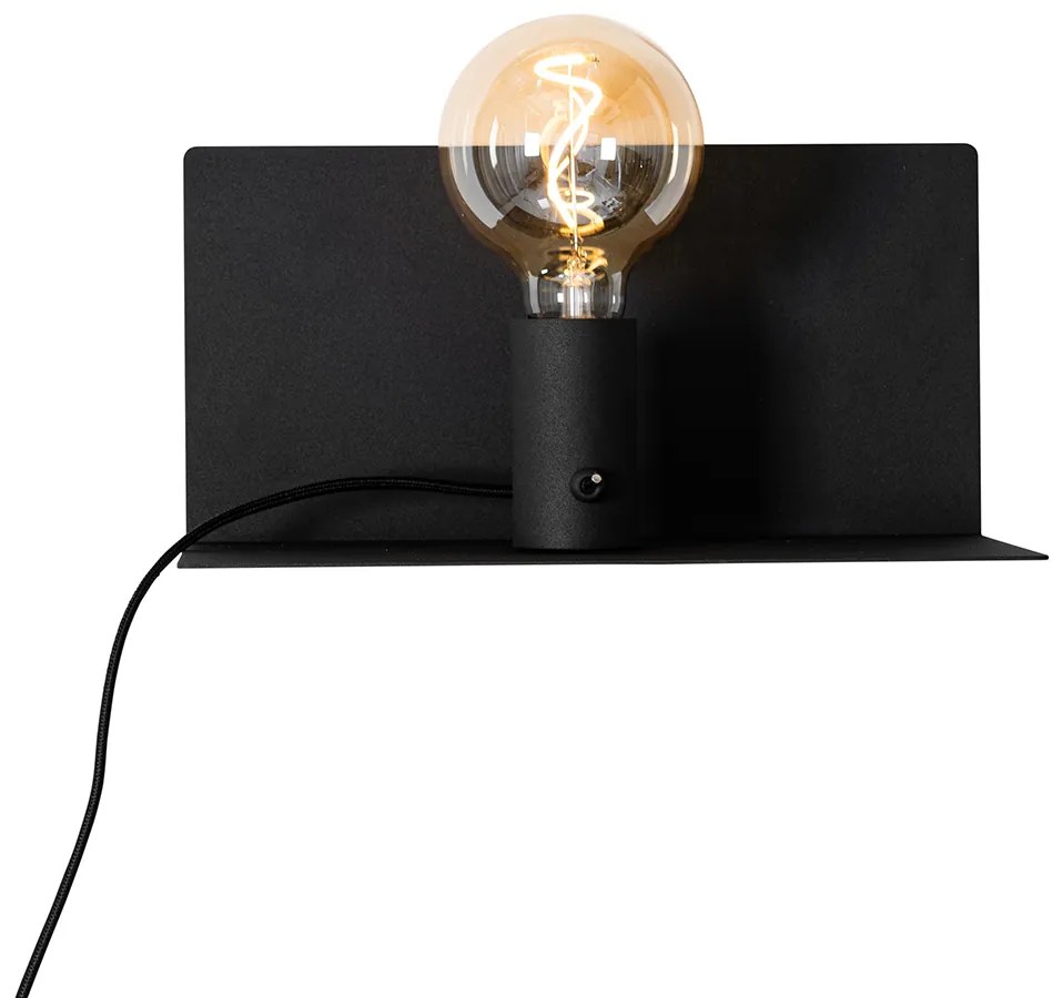 Modern fali lámpa fekete mágneses állítható - Muro