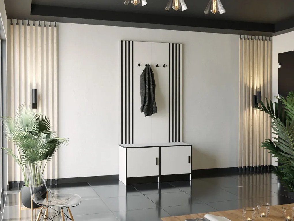 ROJ 19 Plus Előszobafal 104,6cm, Fehér