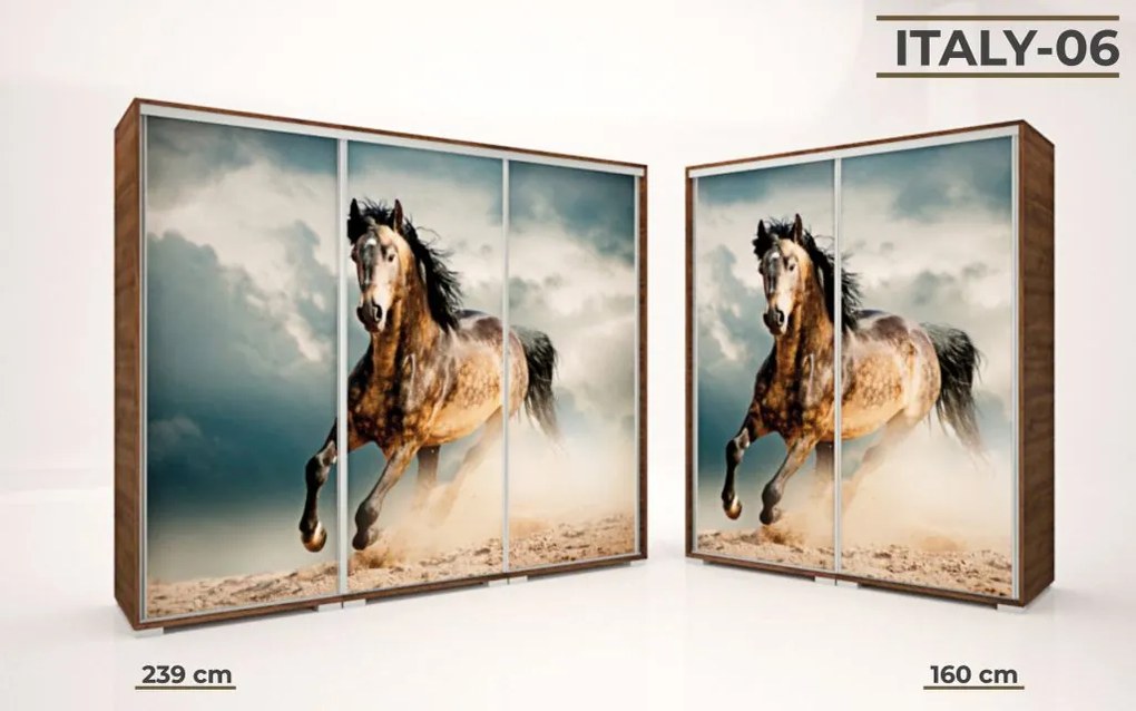 Italy Style Tolóajtós Gardrób - Állatok (160-239 cm)