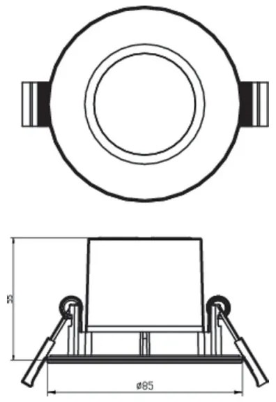 Philips - KÉSZLET 3x LED Dimmelhető fürdőszobai lámpa DIVE LED/5W/230V IP65