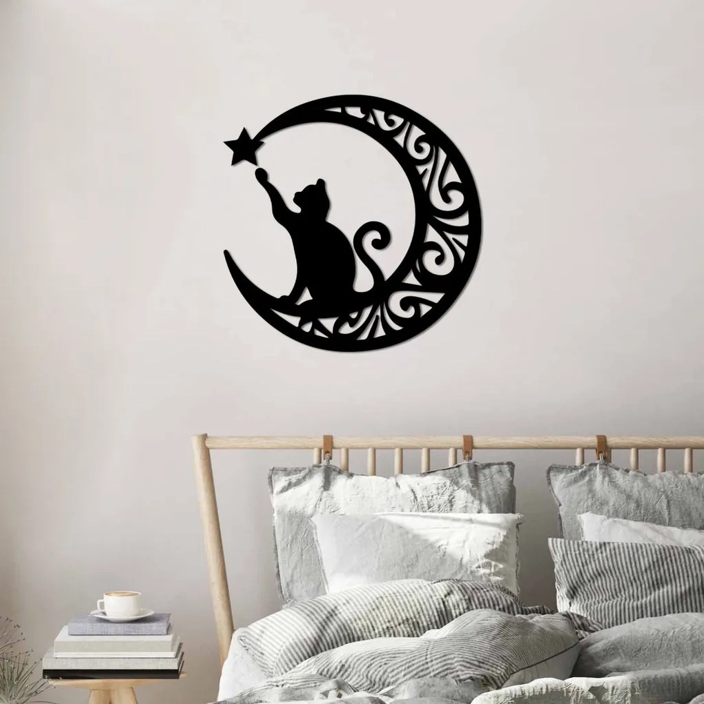 Cat fém fali dekoráció, 55×55 cm – TR891TNL3524
