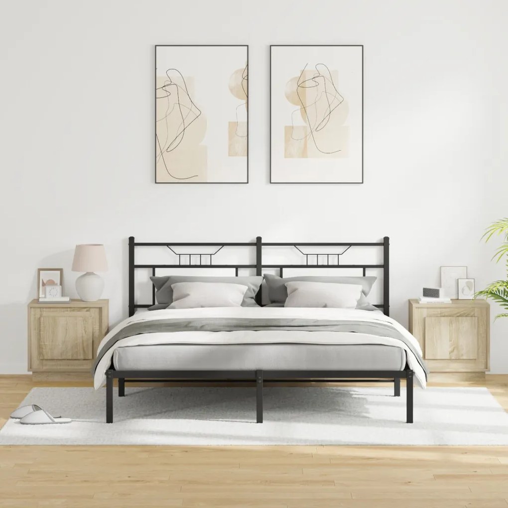 Éjjeli szekrények LED világítással 2 db Sonoma tölgy 44x34,5x45 cm