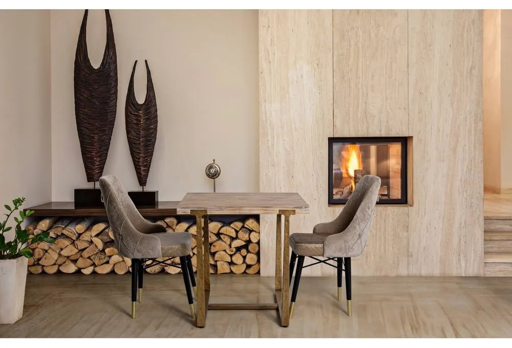 Natúr színű étkezőasztal 80x80 cm Ankara – Mauro Ferretti