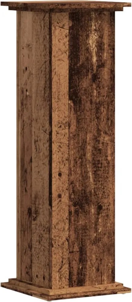 vidaXL antik fa színű szerelt fa növényállvány 33 x 33 x 100 cm