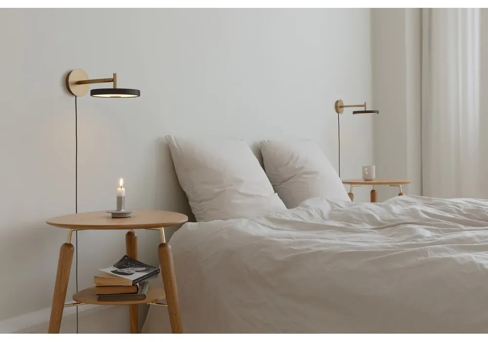 Fekete LED dimmelhető fali lámpa ø 15 cm Asteria Wall Short – UMAGE