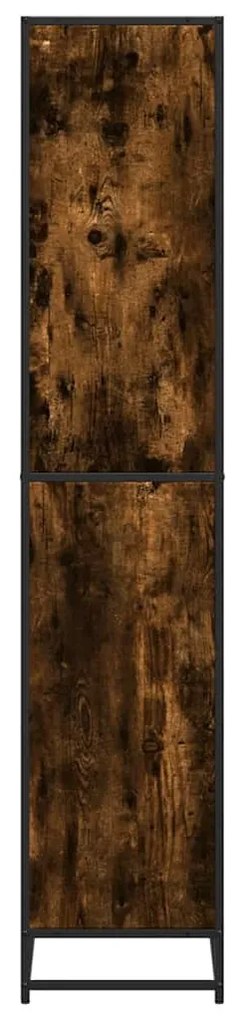 füstös tölgy színű szerelt fa könyvszekrény 60 x 35 x 170,5 cm
