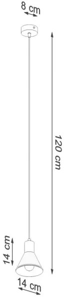 Sollux SL.0983 - Csillár zsinóron TALEJA 1xE27/60W/230V fehér