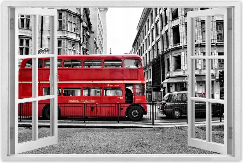 Poszterek 120x80 Piros busz London