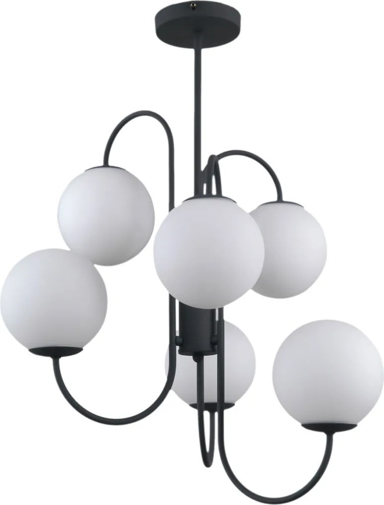 ITALUX PND-5500-6-BK GELA Glamour Csillár Fehér, Fekete G9 IP20