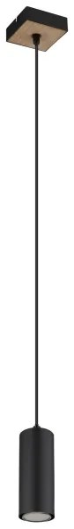 Globo 57911HBW - Csillár zsinóron ROBBY 1xGU10/35W/230V fekete/barna