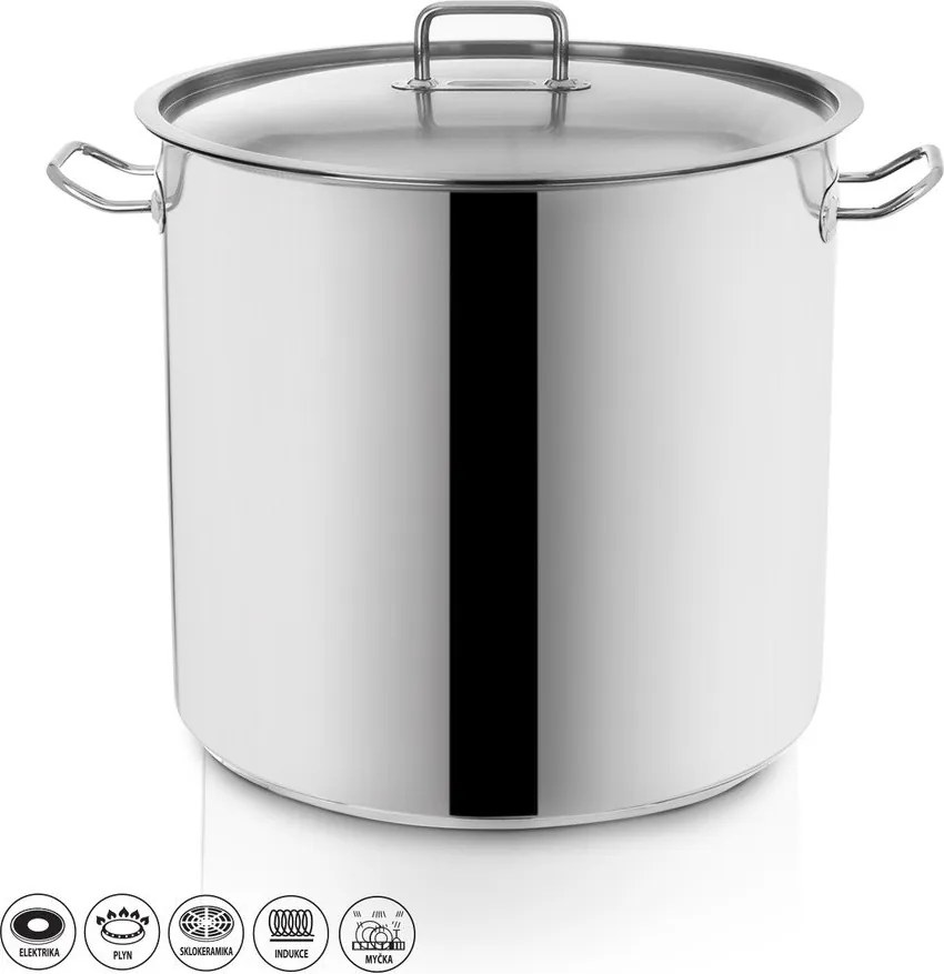 Befőző rozsdamentes acél edény fedővel 22 l Stock – Orion