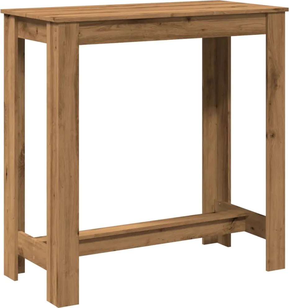 vidaXL kézműves tölgy színű szerelt fa bárasztal 102 x 50 x 103,5 cm