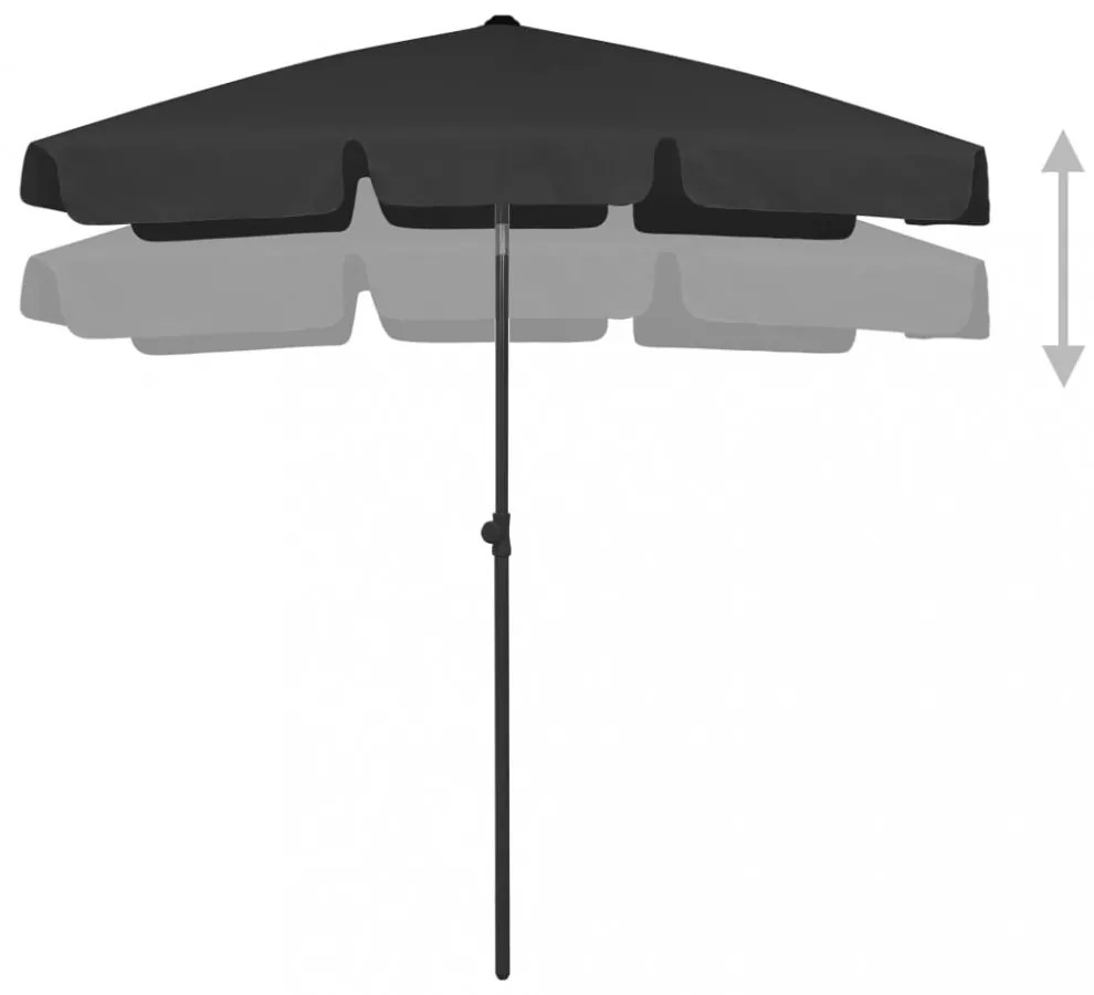 fekete strandnapernyő 180 x 120 cm