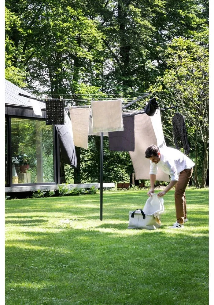 Antracitszürke kerti ruhaszárító 50 m Topspinner – Brabantia