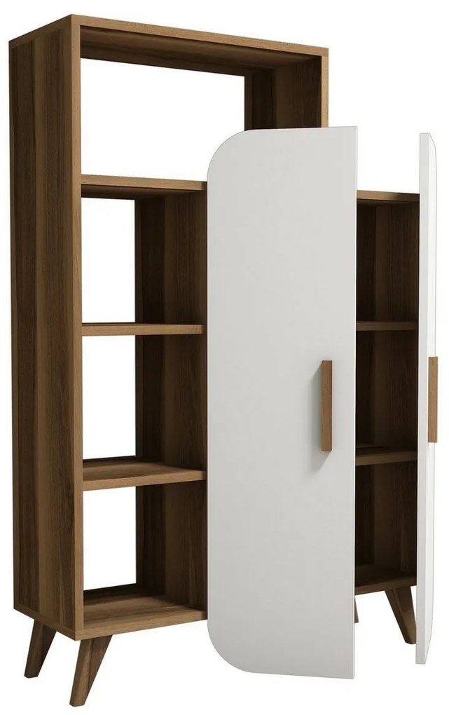 Form White and Walnut könyvespolc