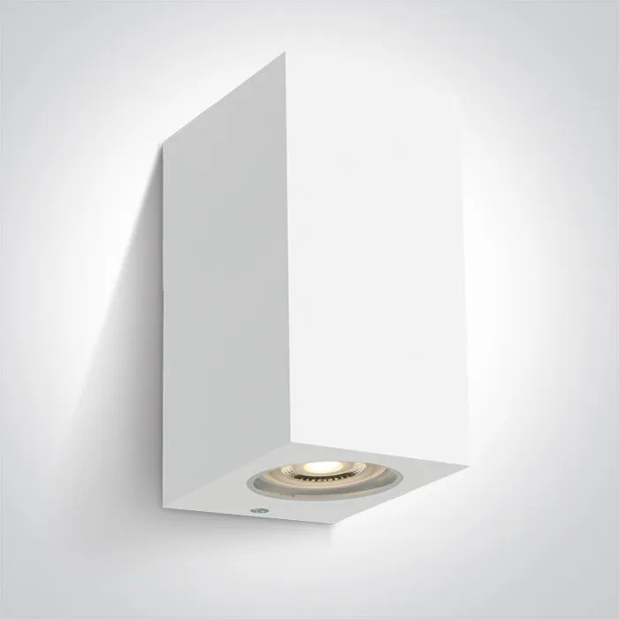 ONE LIGHT 67142K-W OUTDOOR CUBE Modern Kültéri Fali Lámpa Fehér GU10 IP44
