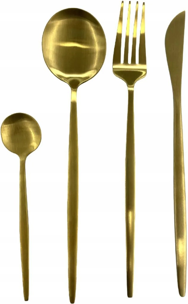Gilded evőeszköz szett Arany 6 személyes