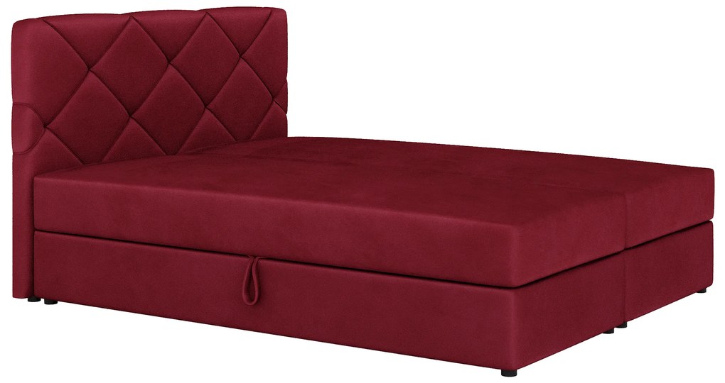 Franciaágy Boxspring 180x200 cm Karum (ágyráccsal és matraccal) (rózsaszín). 1007791