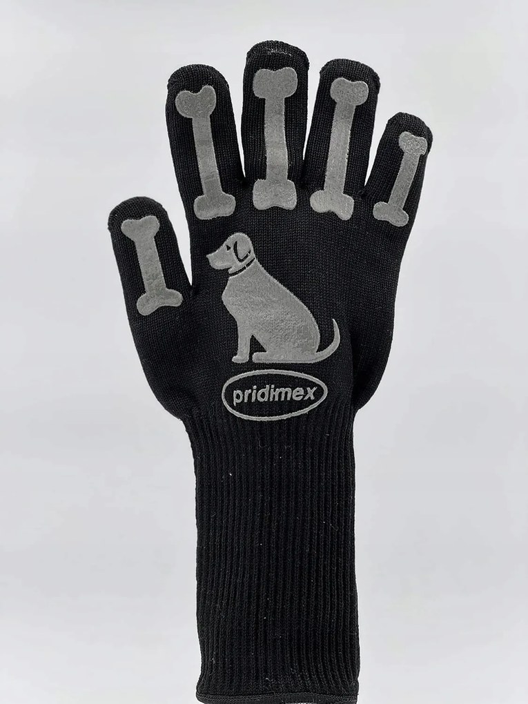 Grillkesztyű magas hőmérsékletű sütéshez 2db Fekete