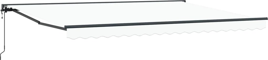 vidaXL Behúzható napellenző Fehér 450 × 300 cm Alumínium és Szövet