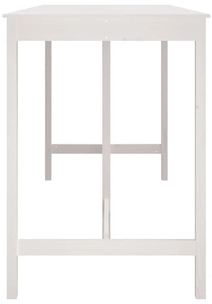 Fehér tömör fenyőfa bárasztal 180 x 80 x 110 cm