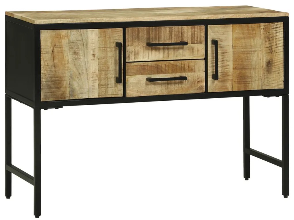 Oldalszekrény 100x35x70 cm Tömör fa Durva mangó