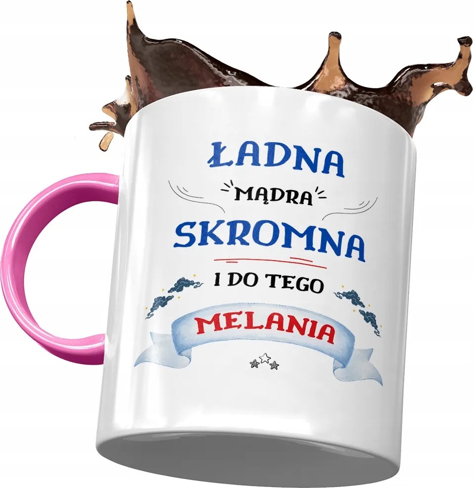 Rózsaszín Bögre Melania Feleség Barátnő Ajándék Nyomtatott Fotóval