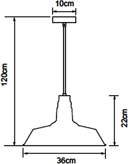 Aigostar - LED csillár kábellel 1xE27/60W/230V átm. 36 cm fekete