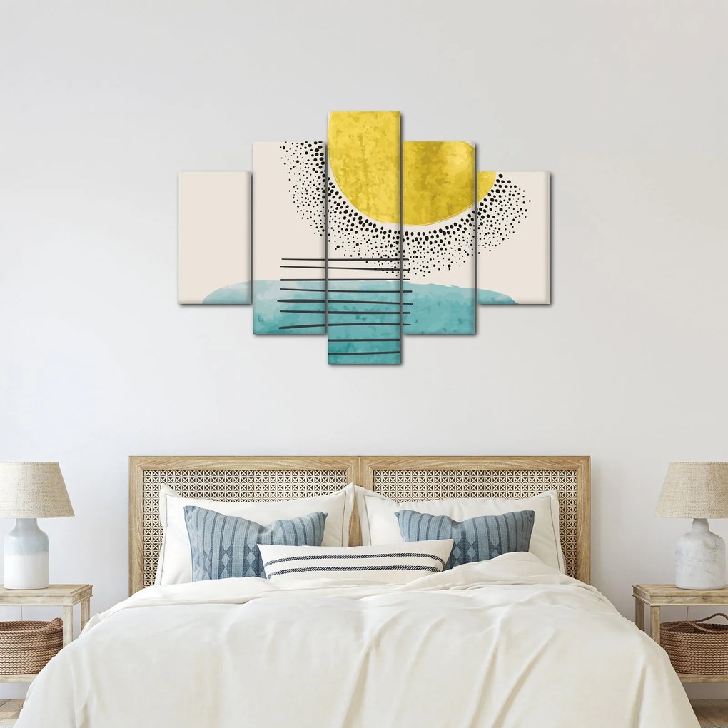 Kép - Absztrakt festmény a strandról N⁰2 (150x105 cm)