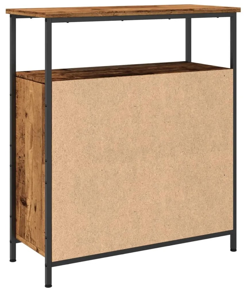 antik fa színű szerelt fa tálalószekrény 70 x 30 x 80 cm