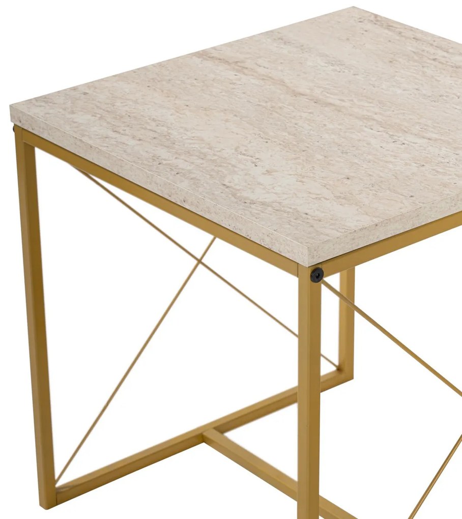 Defne Gold Travertine dohányzóasztal