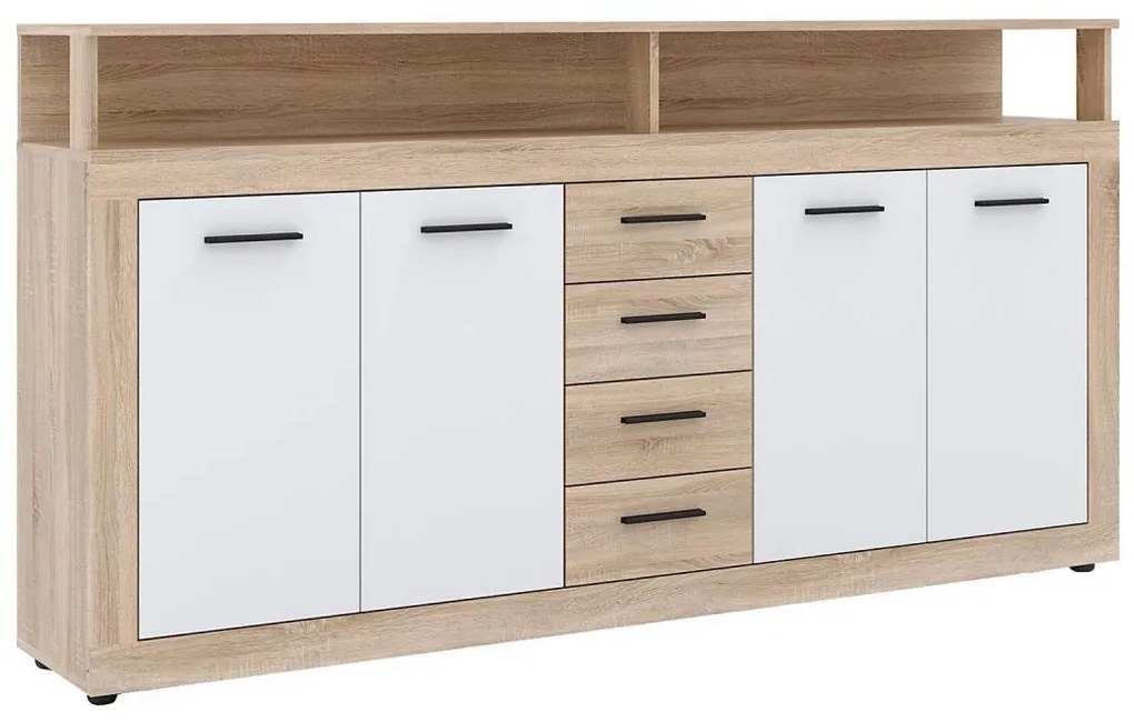 RUNA komód sonoma tölgy/fehér