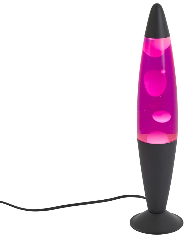 Lávalámpa rózsaszín fehér viasszal, LED-del - Molten Lava