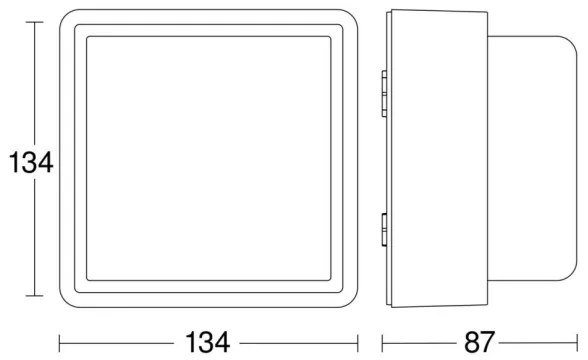 Steinel - LED Dimmelhető fali lámpa L 845 C LED/9W/230V IP44 antracit