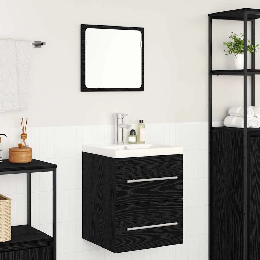 Fürdőszobai mosdószekrény Fekete tölgy 41 x 38,5 x 48 cm