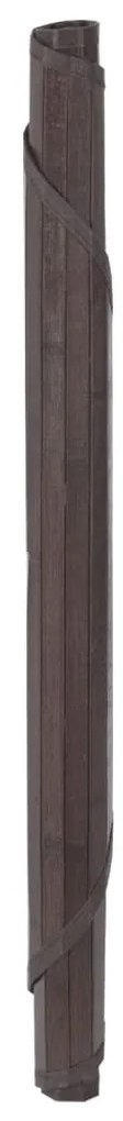 kerek sötétbarna bambusz szőnyeg 60 cm