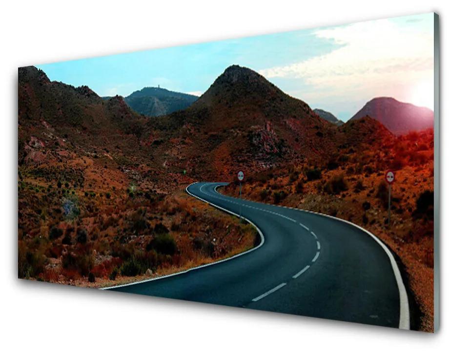 Akrilkép Desert Mountain Road 140x70 cm