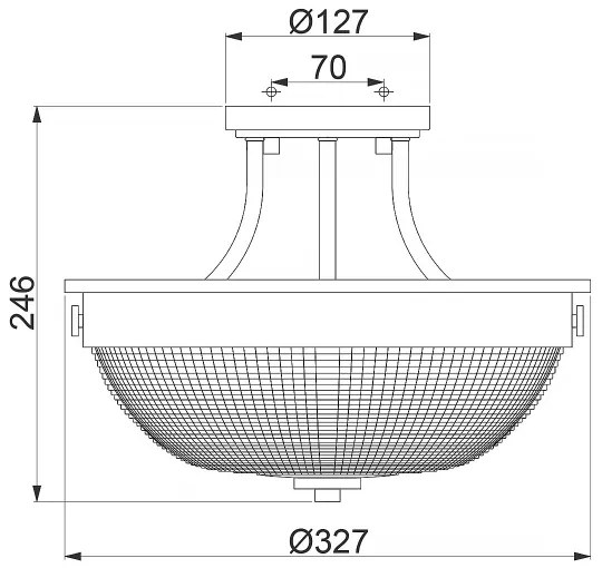 Quoizel - Felületre szerelhető csillár MANTLE 2xE27/60W/230V sárgaréz