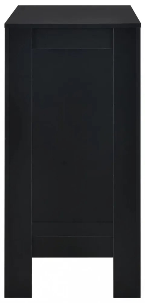 fekete bárasztal polccal 110 x 50 x 103 cm