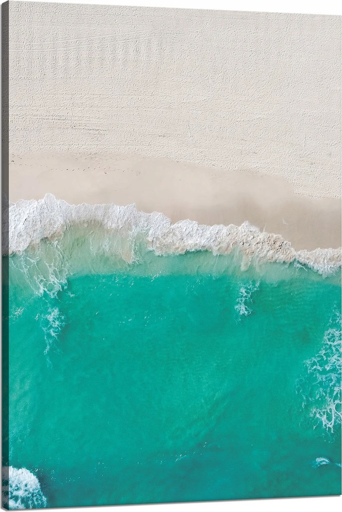 Vászonkép Hullámok Tengerpart Homok Víz 80x120 cm Ideális ajándék