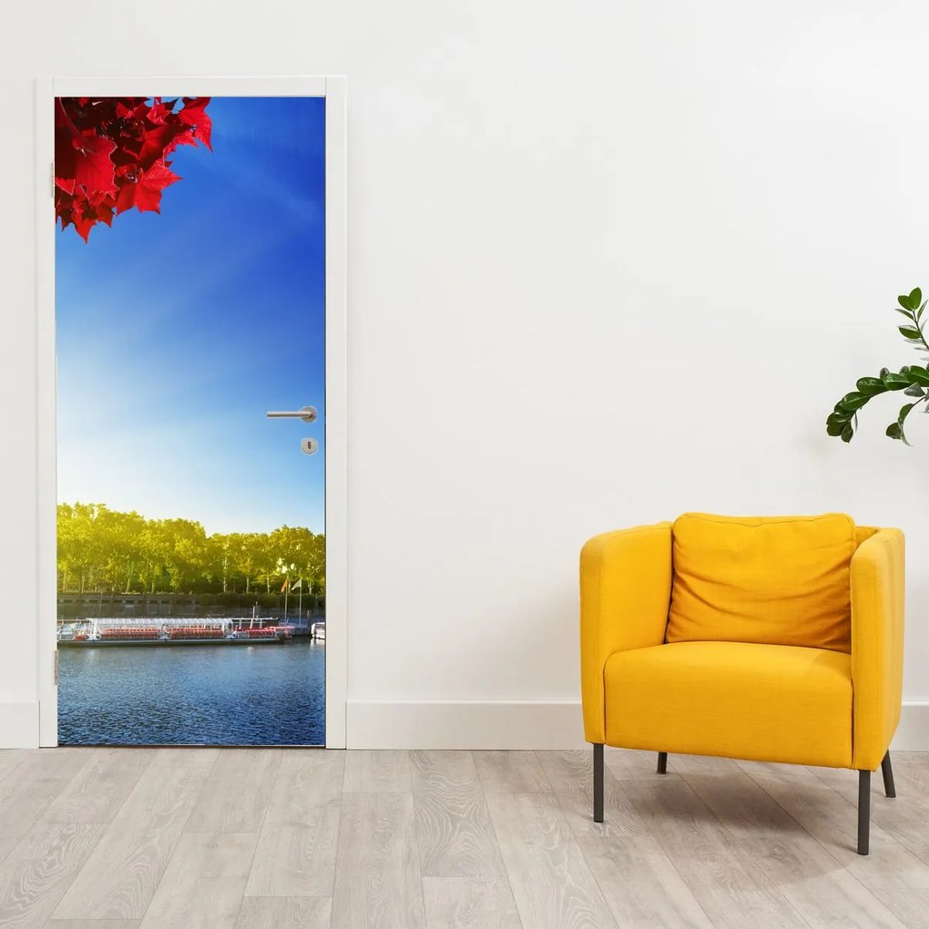 Fotótapéta ajtóra - Ősz Párizsban (95x205cm)